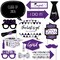 Big Dot of Happiness Purple 2026 Graduation Party Photo Booth Props Kit - 20 Count